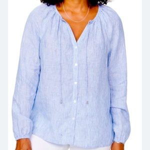 NYDJ sea stripe blouse